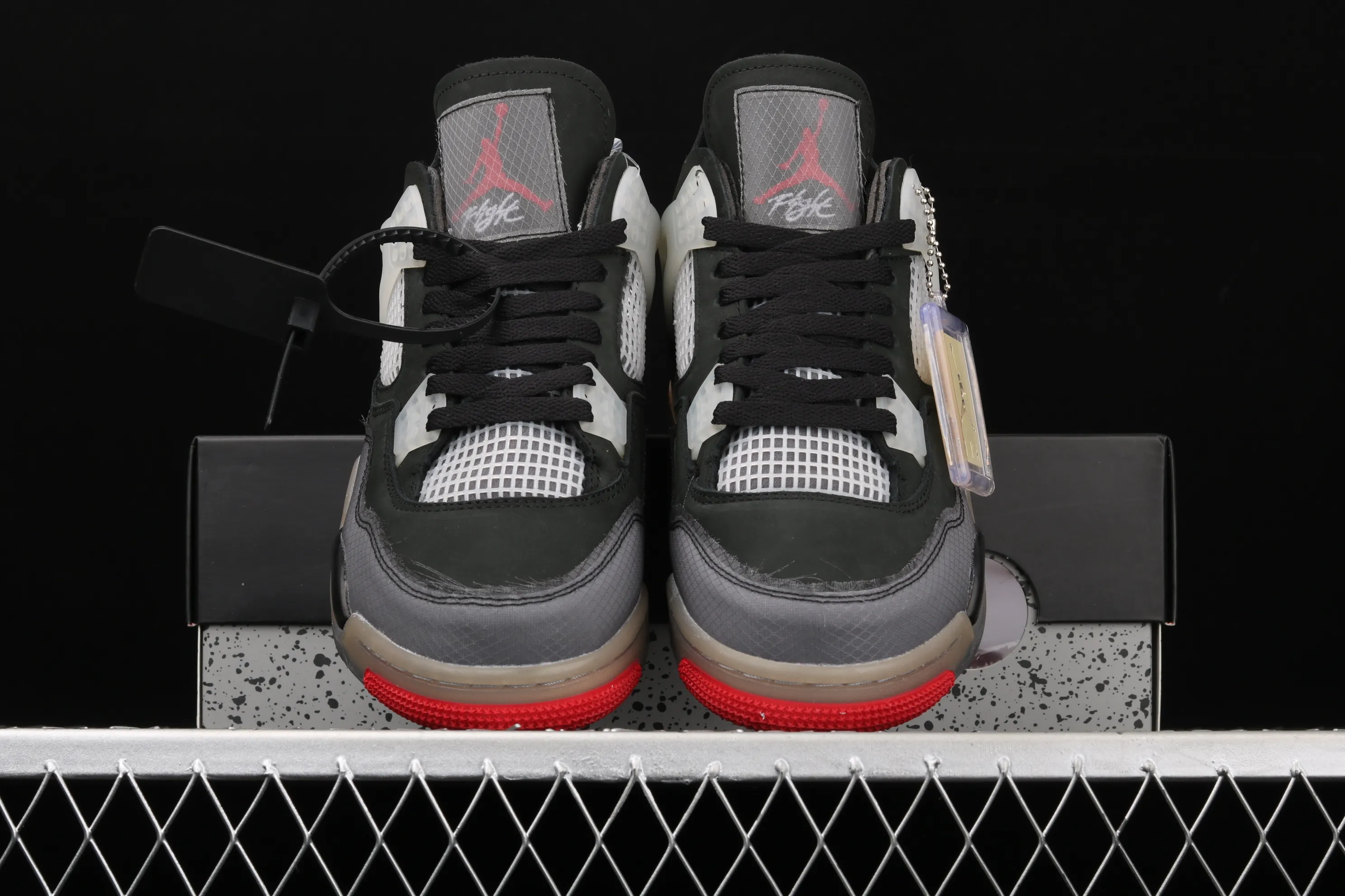 All categories Air Jordan Jordan series basketball shoes Air Jordan 4 Special offer Air Jordan 4 AJ4 Joe 4 replica black and red CV9388-001